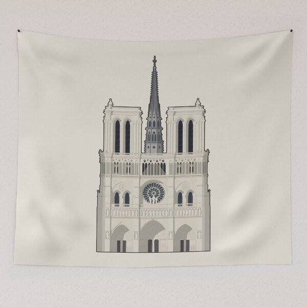 Item preview, Cathedral Notre Dame de Paris Architectural Illustration designed and sold by archetype prints.