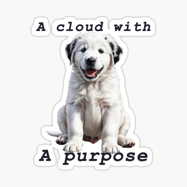Item preview, A Cloud with a Purpose – Great Pyrenees Puppy Love designed and sold by Pawtraitvibes.