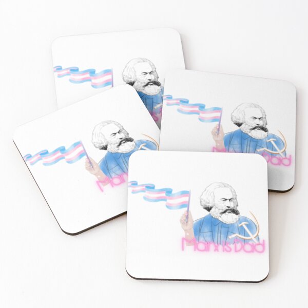 Item preview,  Marx Is Dad Trans Pride Design | Transgender Anti-Capitalist Statement | Trans Flag Art designed and sold by Marx-is-Dad.
