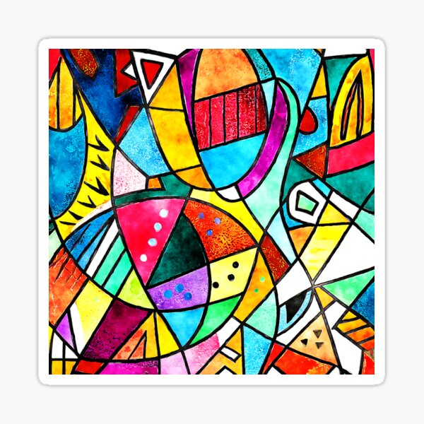 Item preview, Colorful And Vibrant Cubism Abstract Shapes And Designs   designed and sold by DEC02.