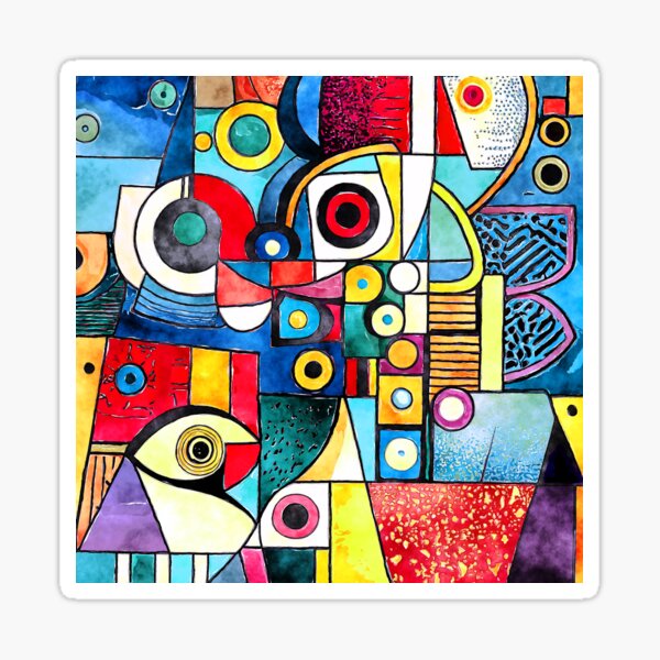 Item preview, Chic, Sophisticated Cubism Abstract Design Colorful Digital Art  designed and sold by DEC02.
