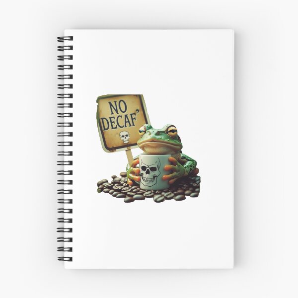 Item preview, Decaf? Never. – Angry Frog designed and sold by Victoriella-v.