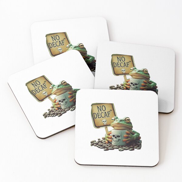 Item preview, Decaf? Never. – Angry Frog designed and sold by Victoriella-v.