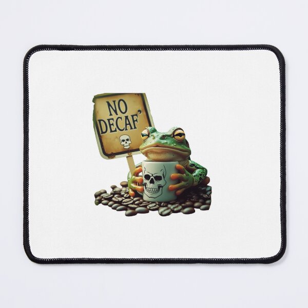 Item preview, Decaf? Never. – Angry Frog designed and sold by Victoriella-v.