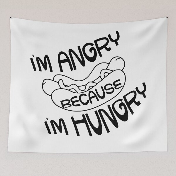 Item preview, I’m Angry Because I’m Hungry – Funny Food & Mood Design – Snack Lover Gift designed and sold by sednalafandy79.