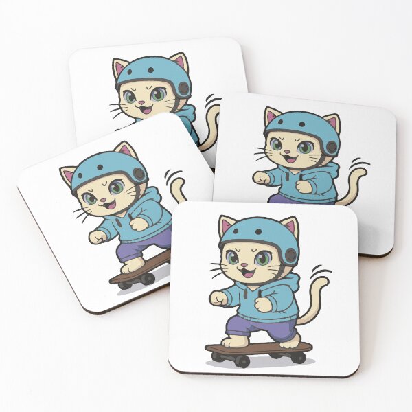 Item preview, Cat Sparky Skateboarder Kitty designed and sold by ContextoMagico.