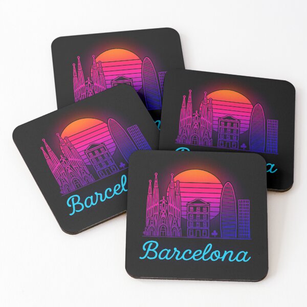 Item preview, Barcelona Neon Skyline Collection: Futuristic City Lights designed and sold by Design_Your_Day.