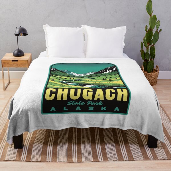 Item preview, Chugach State Park Retro Halftone Alaska Wilderness Design designed and sold by HalpinDesign.