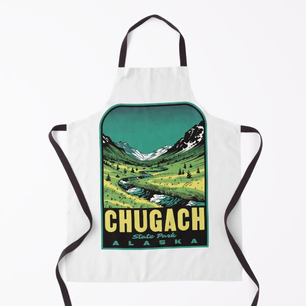 Item preview, Chugach State Park Retro Halftone Alaska Wilderness Design designed and sold by HalpinDesign.