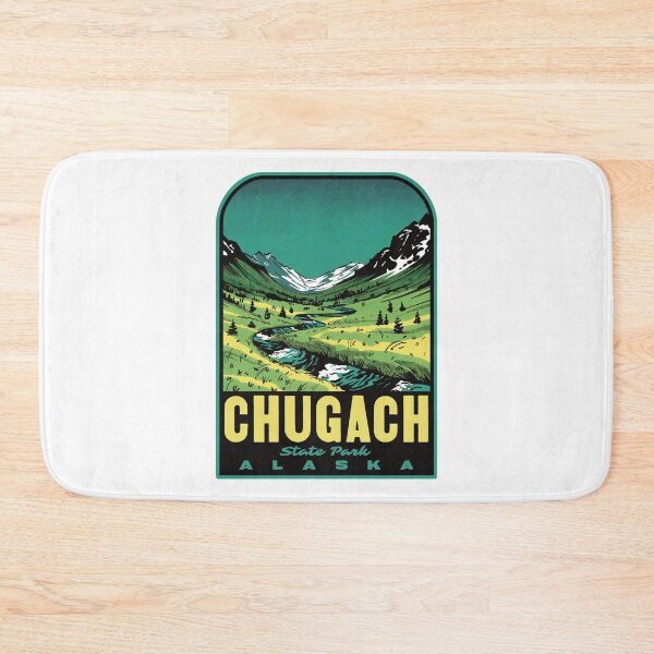Item preview, Chugach State Park Retro Halftone Alaska Wilderness Design designed and sold by HalpinDesign.