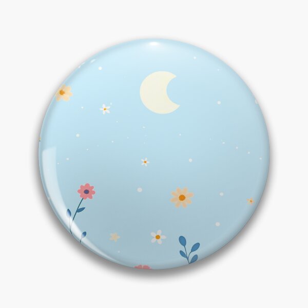 Item preview, Flowers with crescent moon designed and sold by Garrulus glandarius.
