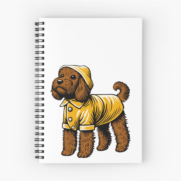 Item preview, Cockapoo in Yellow Raincoat – Cute Curly Dog Art for Pet Lovers designed and sold by krisevansart.