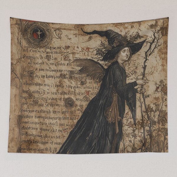 Item preview, Medieval Witch Art designed and sold by TheDarkWardrobe.