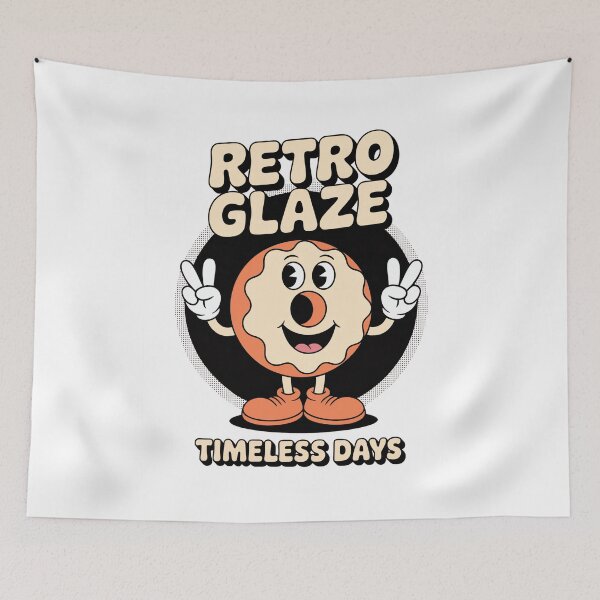 Item preview, Retro Glaze Donut Retro Cartoon designed and sold by MooonTees.