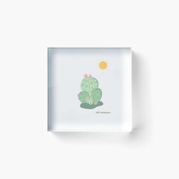 Item preview, Quiet Cactus – Minimal Soft Cactus Illustration for Calm Days designed and sold by KWkindwaves.