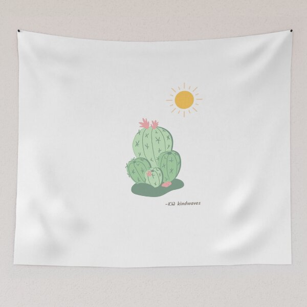 Item preview, Quiet Cactus – Minimal Soft Cactus Illustration for Calm Days designed and sold by KWkindwaves.