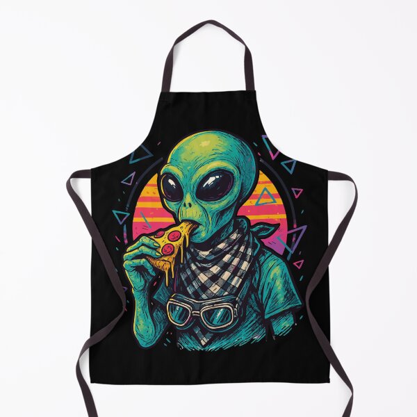 Item preview, Alien Eating Pizza Vaporwave Retro designed and sold by TomFrontierArt.
