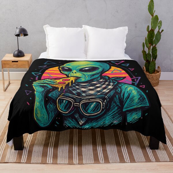 Item preview, Alien Eating Pizza Vaporwave Retro designed and sold by TomFrontierArt.