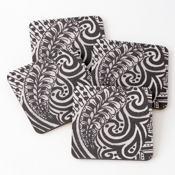 Item preview, Zentangle 3 - Marker on paper napkin designed and sold by Jamie  Taylor.