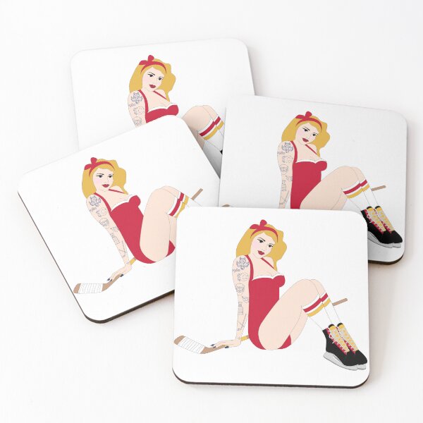 Item preview, Calgary Flames Pinup designed and sold by Heather H Designs .
