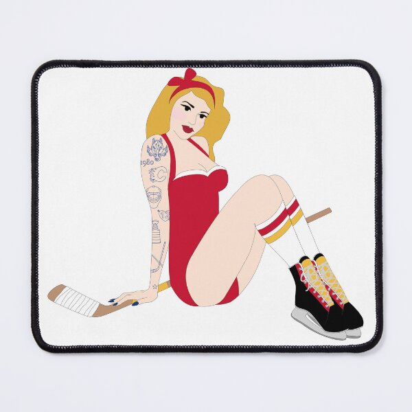 Item preview, Calgary Flames Pinup designed and sold by Heather H Designs .