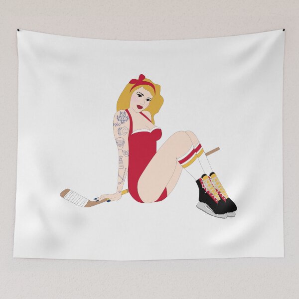 Item preview, Calgary Flames Pinup designed and sold by Heather H Designs .