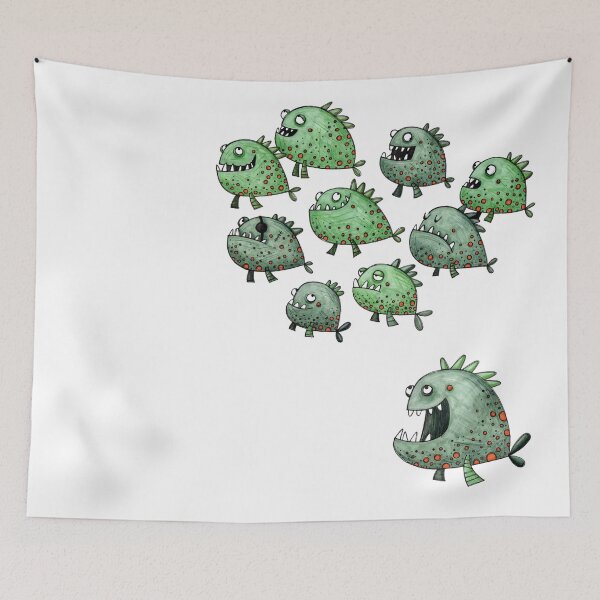 Item preview, Swarm Of Piranhas designed and sold by JunieMond.