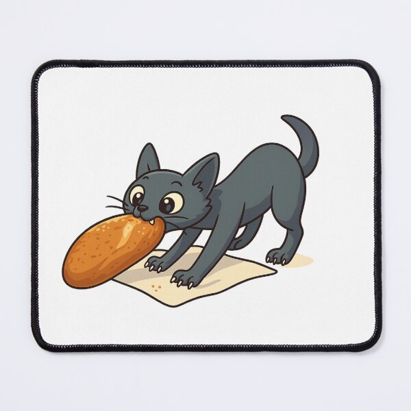 Item preview, Kitten stealing baguette designed and sold by Wandertrace.