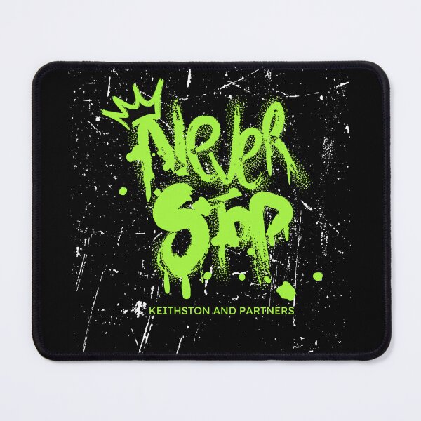 Item preview, Grunge Neon "Never Stop" Graffiti Design designed and sold by bravo200.
