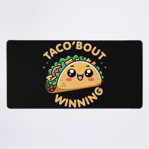 Item preview, Kawaii Chibi Taco 'bout Winning Funny Food Pun designed and sold by Karma Design.
