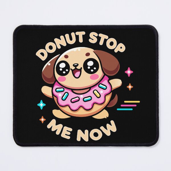 Item preview, Kawaii Chibi Donut Stop Me Now funny Food Pun designed and sold by Karma Design.
