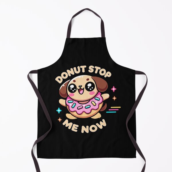 Item preview, Kawaii Chibi Donut Stop Me Now funny Food Pun designed and sold by Karma Design.