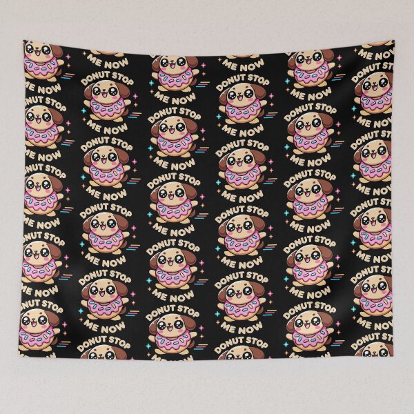 Item preview, Kawaii Chibi Donut Stop Me Now funny Food Pun designed and sold by Karma Design.