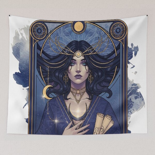 Item preview, La Sacerdotisa Tarot Moderna – Arquetipo Femenino en Arte Decorativo designed and sold by Ojo de Lilith.
