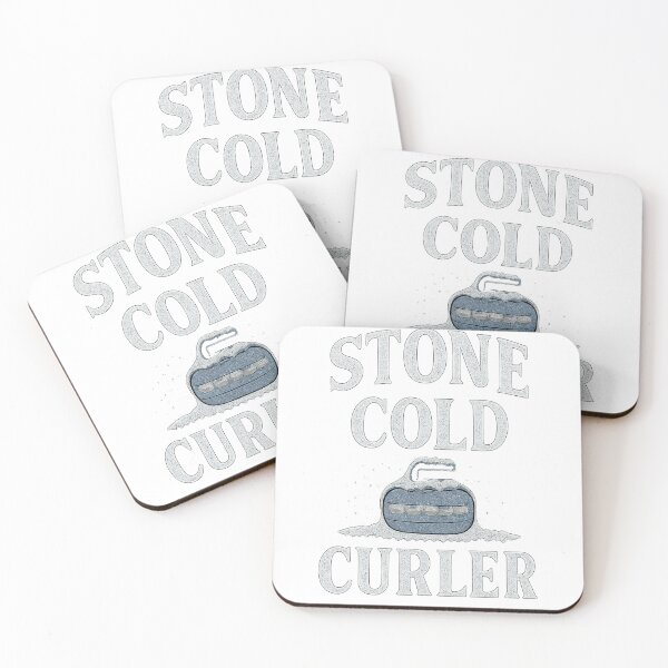 Item preview, Stone Cold Curler – Ice-Covered Curling Design designed and sold by Sweeping Statements.