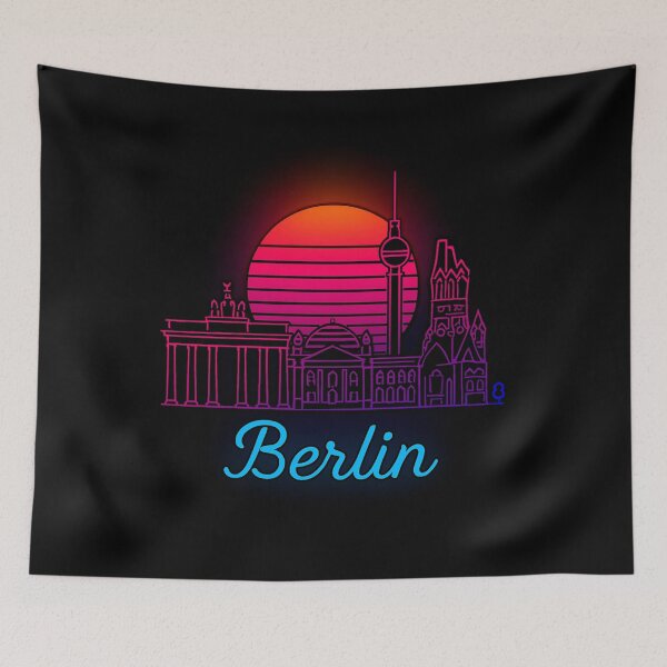 Item preview, Berlin Neon Skyline Collection: Futuristic City Lights designed and sold by Design_Your_Day.