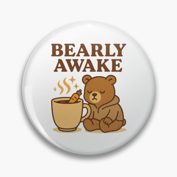 Item preview, Bearly awake | Cute Caffeine Critters designed and sold by VeroChaos.