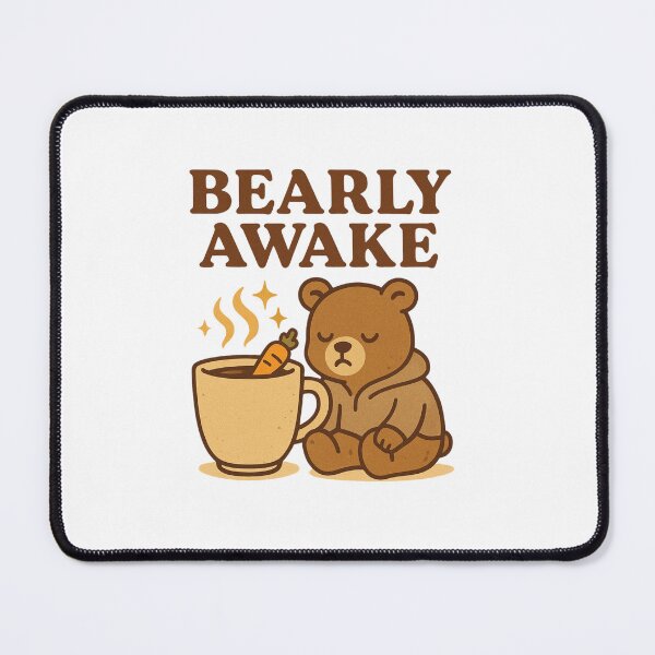 Item preview, Bearly awake | Cute Caffeine Critters designed and sold by VeroChaos.