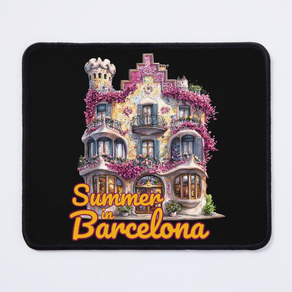 Item preview, Summer in Barcelona – Gaudí’s Floral House Illustration designed and sold by Ela-graphicwiz.