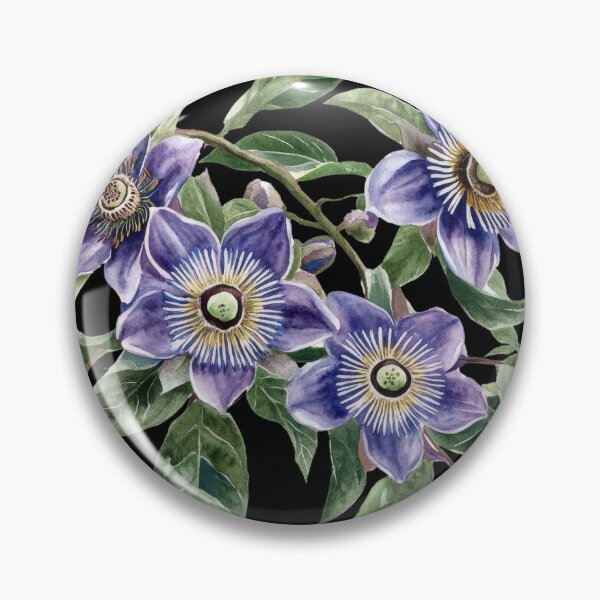 Item preview, Purple Passion Flower Watercolor T-Shirt | Exotic Botanical Floral Art designed and sold by AchaRat.