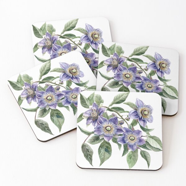 Item preview, Purple Passion Flower Watercolor T-Shirt | Exotic Botanical Floral Art designed and sold by AchaRat.