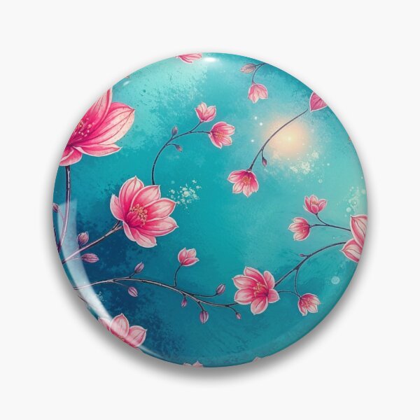 Item preview, Flower design in pink and blue designed and sold by Garrulus glandarius.