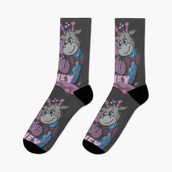 Item preview, kiss you - cute and funny cartoon giraffes love embroidery iron patch textured graphic artwork designed and sold by hayrpictures.