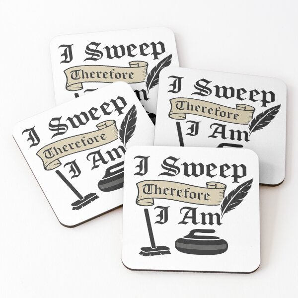 Item preview, I Sweep, Therefore I Am – A Curler’s Soliloquy designed and sold by Sweeping Statements.