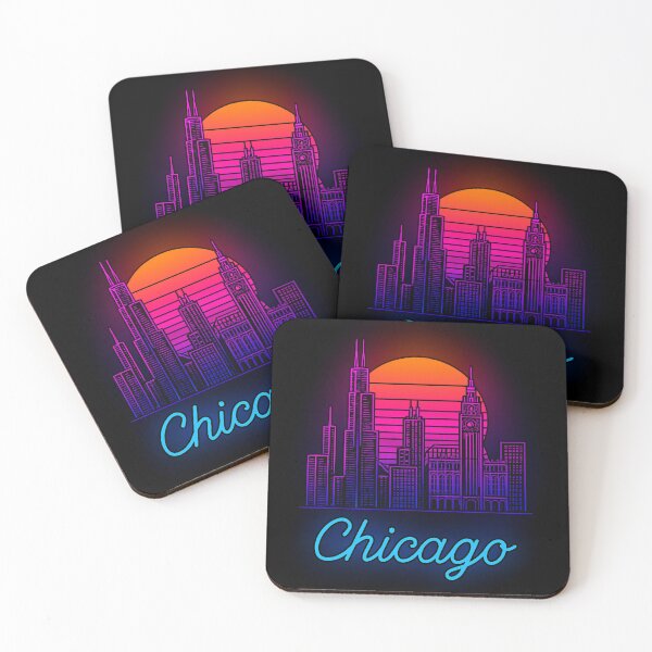 Item preview, Chicago Neon Skyline Collection: Futuristic City Lights designed and sold by Design_Your_Day.
