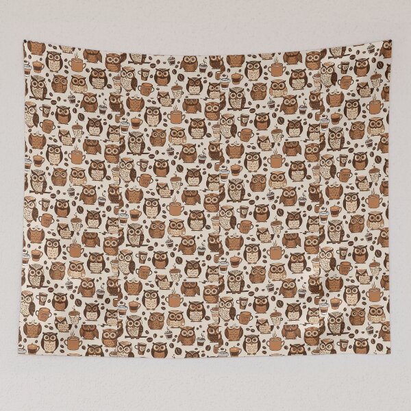 Item preview, Coffee Owls Pattern – Cute coffee owl print for stickers, t-shirts and mugs designed and sold by JuliJoy.