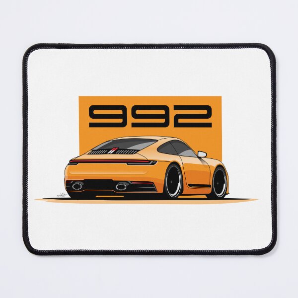 Item preview, Porsche 992.2 Carrera T Orange Illustration designed and sold by blackdogshop.
