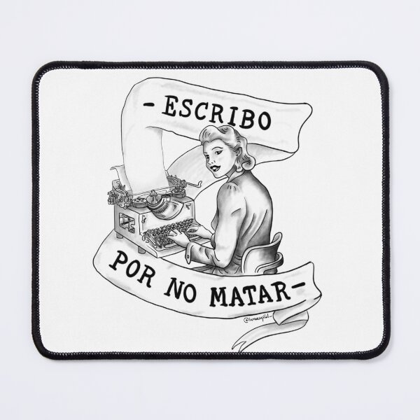 Item preview, I write so as not to kill - Retro Black and White Humor designed and sold by LaMarsupial.