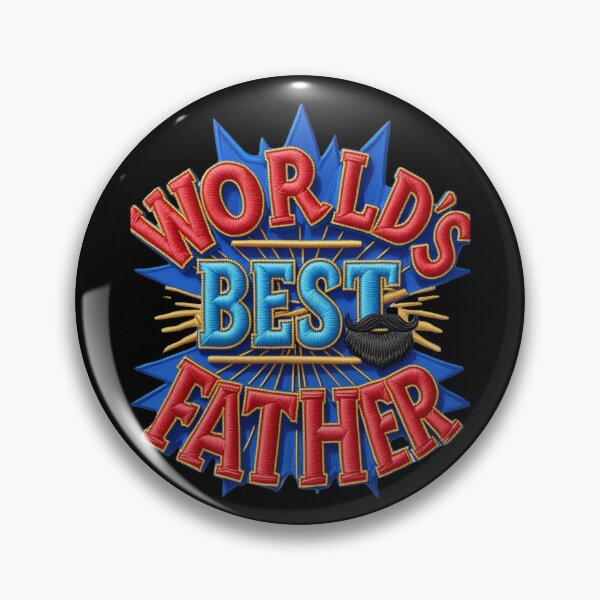 Item preview, World's Best Father Embroidered Patch  Funny Dad Gift Design designed and sold by ArtDesignTp.