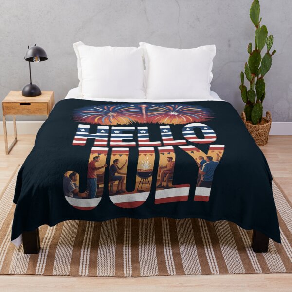 Item preview, Celebrate July 4th with Hello July Fireworks - Patriotic Design for Independence Day designed and sold by pnidesign.